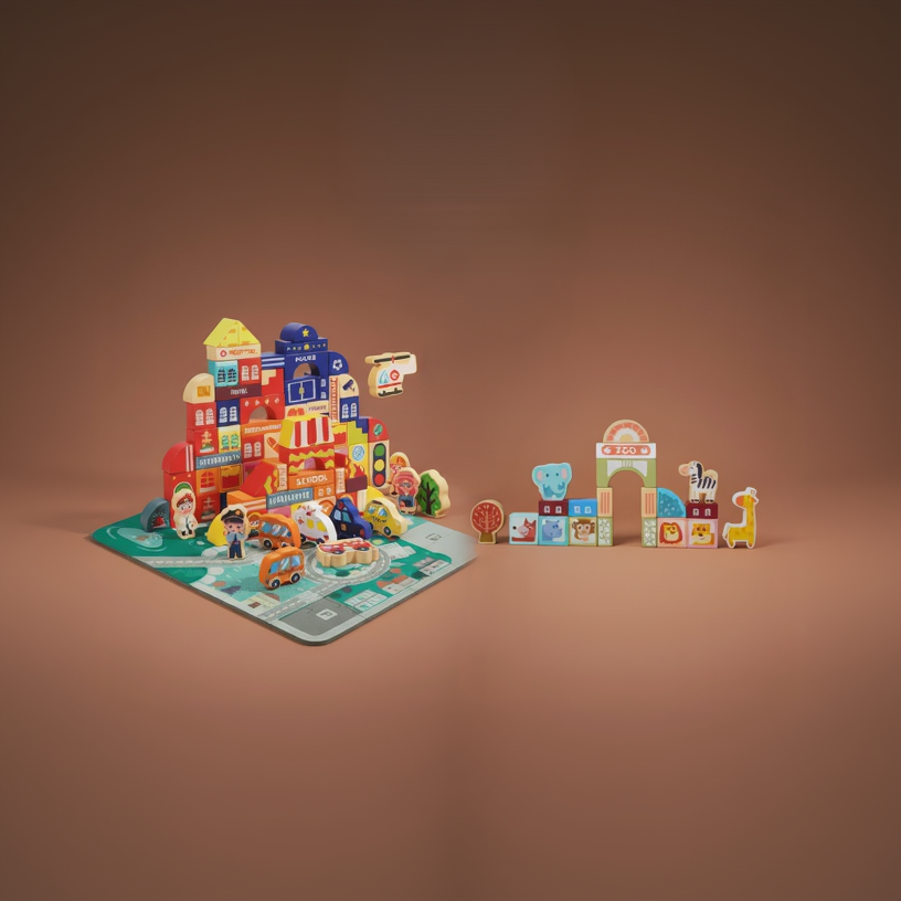 Città Baseplate Builder Barrel