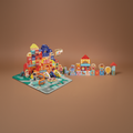 Combined Montessori Toys Studio Shot
